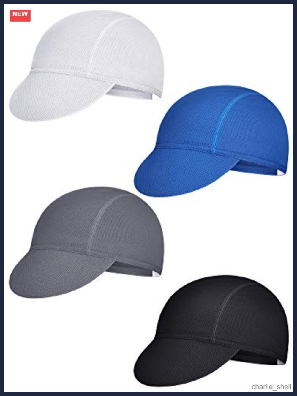 4 Pack Breathable Mesh Cycling Caps Sweat Wicking Bicycle Hats